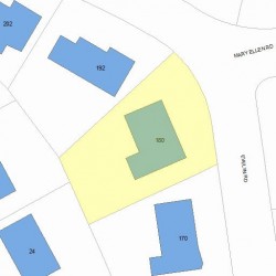 180 Evelyn Rd, Newton, MA 02468 plot plan