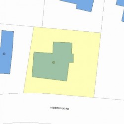 62 Alderwood Rd, Newton, MA 02459 plot plan