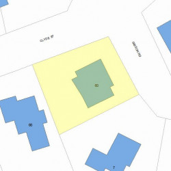 60 Clyde St, Newton, MA 02460 plot plan