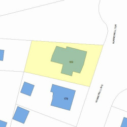 169 Hunnewell Ave, Newton, MA 02458 plot plan