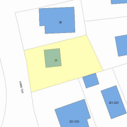 26 Lewis Ter, Newton, MA 02458 plot plan