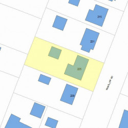 225 Winslow Rd, Newton, MA 02468 plot plan