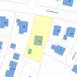 134 Hunnewell Ave, Newton, MA 02458 plot plan