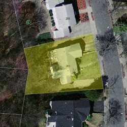 263 Woodcliff Rd, Newton, MA 02461 aerial view