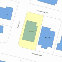 107 Charlesbank Rd, Newton, MA 02458 plot plan