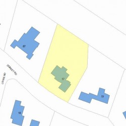 57 Dorset Rd, Newton, MA 02468 plot plan