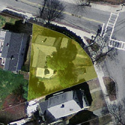 357 Cherry St, Newton, MA 02465 aerial view