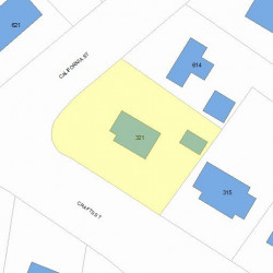 321 Crafts St, Newton, MA 02460 plot plan