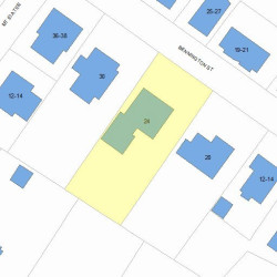 24 Bennington St, Newton, MA 02458 plot plan