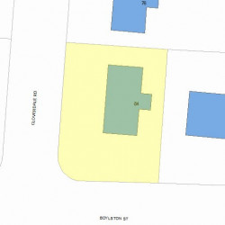 84 Cloverdale Rd, Newton, MA 02461 plot plan