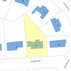 40 Roosevelt Rd, Newton, MA 02459 plot plan