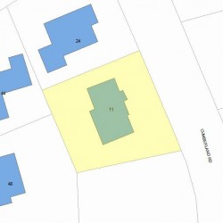 11 Cumberland Rd, Newton, MA 02465 plot plan