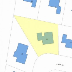 15 Ithaca Cir, Newton, MA 02462 plot plan