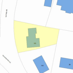 108 Devonshire Rd, Newton, MA 02468 plot plan