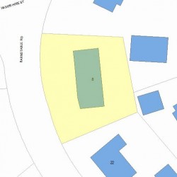 8 Barnstable Rd, Newton, MA 02465 plot plan