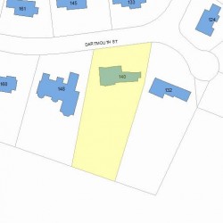 140 Dartmouth St, Newton, MA 02465 plot plan