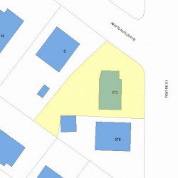 573 Centre St, Newton, MA 02458 plot plan