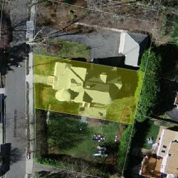 126 Eastbourne Rd, Newton, MA 02459 aerial view