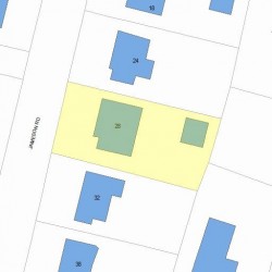 28 Jameson Rd, Newton, MA 02458 plot plan