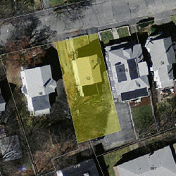 42 Court St, Newton, MA 02458 aerial view