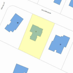 11 Columbine Rd, Newton, MA 02459 plot plan