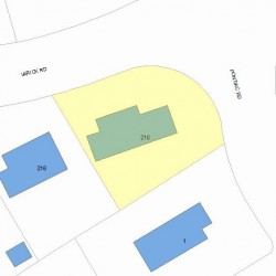 210 Varick Rd, Newton, MA 02468 plot plan