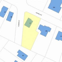 97 Adams Ave, Newton, MA 02465 plot plan