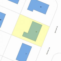 14 Anthony Rd, Newton, MA 02460 plot plan