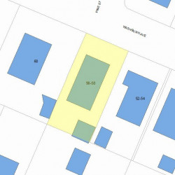 58 Washburn Ave, Newton, MA 02466 plot plan