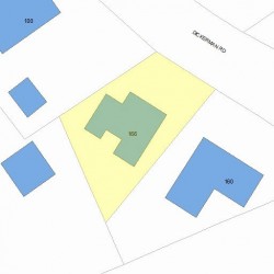 166 Dickerman Rd, Newton, MA 02461 plot plan