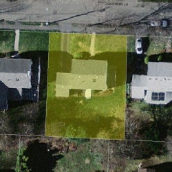 30 Lantern Ln, Newton, MA 02459 aerial view