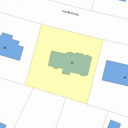 48 Clements Rd, Newton, MA 02458 plot plan