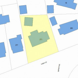 273 Ward St, Newton, MA 02459 plot plan