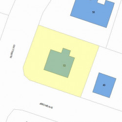 53 Jerome Ave, Newton, MA 02465 plot plan