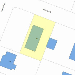 60 Endicott St, Newton, MA 02461 plot plan