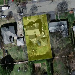 24 Kodaya Rd, Newton, MA 02468 aerial view