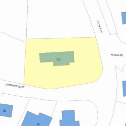 331 Dudley Rd, Newton, MA 02459 plot plan