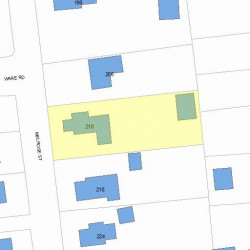 210 Melrose St, Newton, MA 02466 plot plan