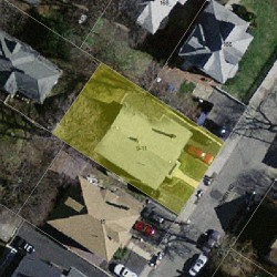 9 Ricker Rd, Newton, MA 02458 aerial view