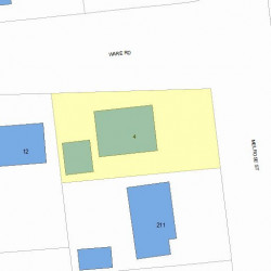 4 Ware Rd, Newton, MA 02466 plot plan