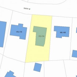 174 Cabot St, Newton, MA 02458 plot plan