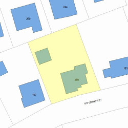 189 Mount Vernon St, Newton, MA 02465 plot plan