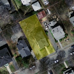 54 Adella Ave, Newton, MA 02465 aerial view