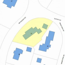 36 Metacomet Rd, Newton, MA 02468 plot plan