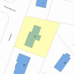 256 Dedham St, Newton, MA 02461 plot plan