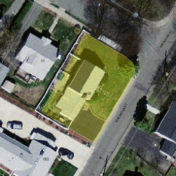 99 Sheridan St, Newton, MA 02465 aerial view