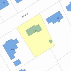 206 Lincoln St, Newton, MA 02461 plot plan