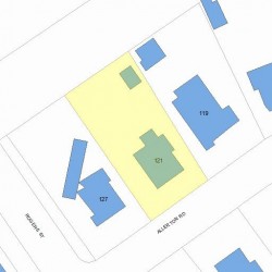 121 Allerton Rd, Newton, MA 02459 plot plan