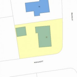 77 Walden St, Newton, MA 02460 plot plan