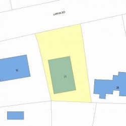 21 Larkin Rd, Newton, MA 02465 plot plan